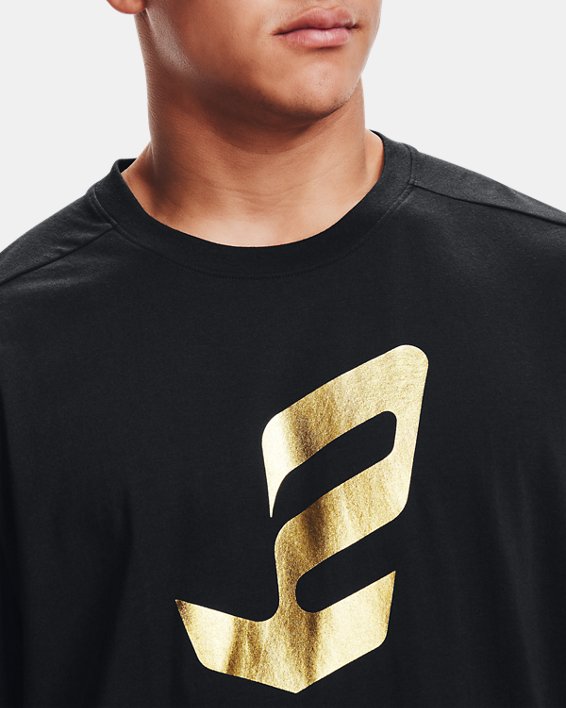 Heren T-shirt UA Embiid Gold Mine, Black, pdpMainDesktop image number 3